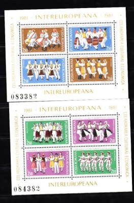 A11 TX2 3 - 1981 - Colaborarea cultural-economica intereuropeana - bloc de patru foto