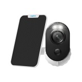 Camera de supraveghere cu panou solar si WIFI, Reolink Argus 3 2K, 4MP, vedere nocturna color si reflector LED, detectare persoana/vehicul, avertizare