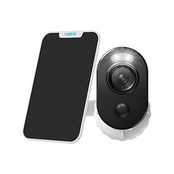 Camera de supraveghere cu panou solar si WIFI, Reolink Argus 3 2K, 4MP, vedere nocturna color si reflector LED, detectare persoana/vehicul, avertizare foto