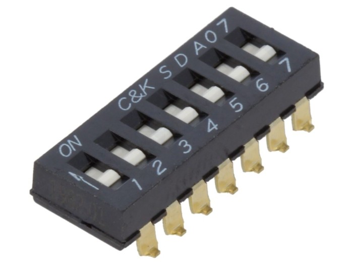 Comutator DIP-SWITCH 7 secțiuni OFF-ON