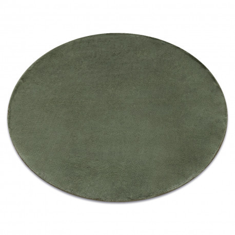 Covor lavabil modern POSH cerc shaggy verde, pluș anti-alunecare, cerc 60 cm