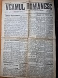 ziarul neamul romanesc 23 februarie 1919 - director nicolae iorga - articole nicolae iorga