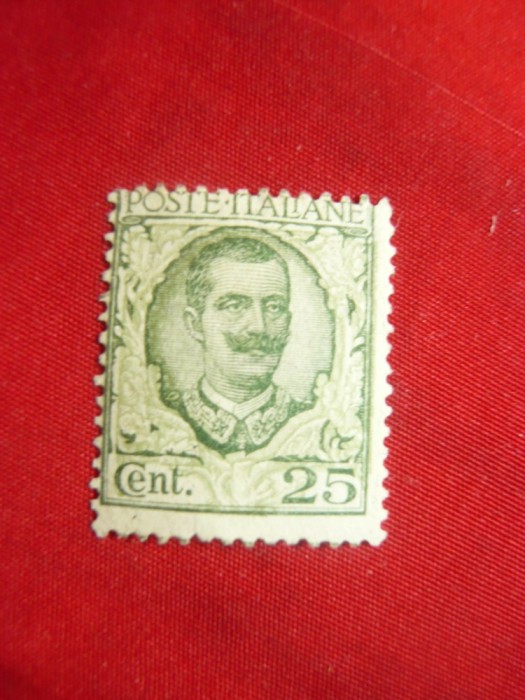 Timbru Italia 1926 Rege V.Emanuel III val.25C sarniera