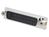 Mufă D-Sub 25P Tată Crimpată Neagră pentru Cablu
