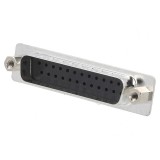 Mufă D-Sub 25P Tată Crimpată Neagră pentru Cablu