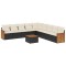 Set canapele de gradina cu perne, 10 piese, negru, poliratan