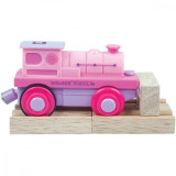 Jucarie BigJigs Toys Locomotiva electrica roz