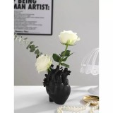 Cumpara ieftin Vaza Decorativa &icirc;n forma de Inima,Negru, 17x13cm - 504144N