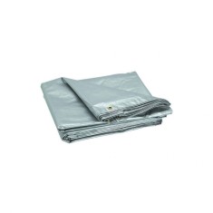 Prelata impermeabila cu inele 150 g/mp, 4x 6 m, argintiu, DSH 103902