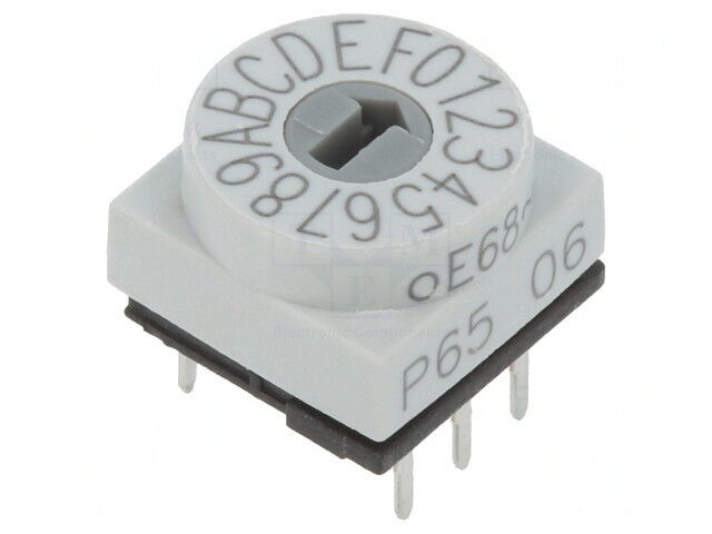 &Icirc;ntrerupător codificare HEX/BCD 16 poziții THT 80m&Omega;