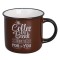 Cana EY3387B, portelan, maro + negru + alb, 350 ml