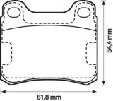 Placute frana Mercedes 190 (W201), Clasa C (W202), Clasa E (W124) SRLine parte montare : Punte spate