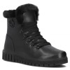 Ghete Dama Piele Naturala Negre Imblanite, Platforma 4cm, Antiderapante, Usoare, Confortabile, Siret+Fermoar, Marimea 39