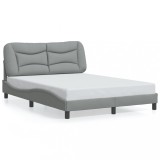 VidaXL Cadru de pat fără saltea, gri deschis, 140x200 cm, textil