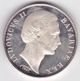 Vereinsthaler Thaler Taler Louis II Madonnentaler 1871 Rebatere Restrike 1986, Europa, Argint