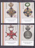 ROMANIA 2020 ,LP 2283 &quot;Ordine si medalii romanesti.&quot; , serie cu tabs in limba engleza , MNH