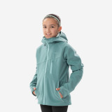 Geacă SOFTSHELL Drumeție la munte MH550 Verde Fete 7-15 ani, Quechua