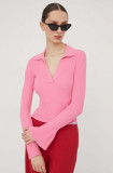 HUGO pulover femei, culoarea roz, light 50507957