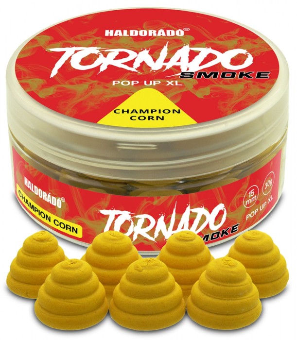 Haldorado - Momeala de carlig Tornado Pop Up XL 15mm, 30g - Smoke Champion Corn