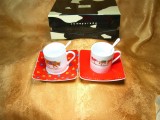 Cumpara ieftin Set ceai cafea portelan fin, Cow Parade, colectie, cadou, vintage