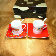 Set ceai cafea portelan fin, Cow Parade, colectie, cadou, vintage