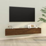 Comode TV, 2 buc., stejar maro, 100x30x30 cm, lemn prelucrat, vidaXL
