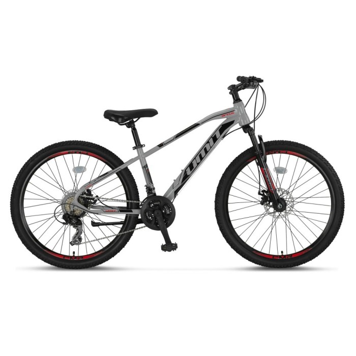 Bicicleta MTB Umit Arcus M-MSD, culoare negru/rosu, roata 27.5&quot;, cadru otel, fra... Cod:52913170003
