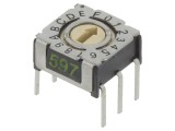 &Icirc;ntrerupător codificare HEX/BCD 16 poziții THT 80m&Omega;