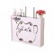 Raft suport Router Wireless, TarTek, din material compozit vopsit alb pentru mascare fire si echipament WIFI , 25 x 21 x 10 cm