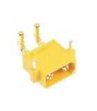 Soclu alimentare DC XT30 tata 2 pin pentru PCB THT galbena AMASS