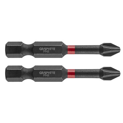 Set biti de impact PH2X50mm 1/4&amp;quot; 2buc. GRAPHITE 56H519 HardWork ToolsRange foto