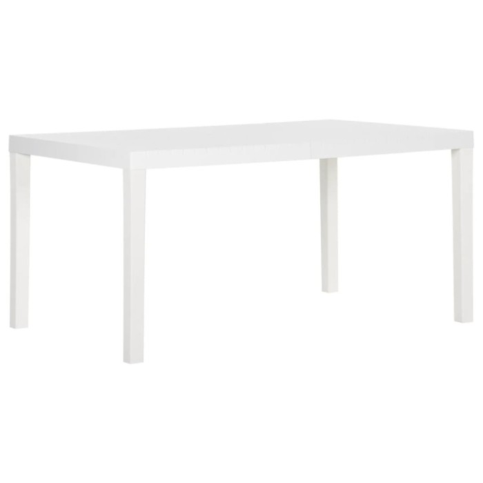 Masa de gradina, alb, 150x90x72 cm, PP