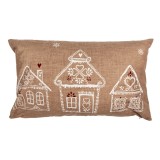 Cumpara ieftin Fata perna textil multicolor Casute 50x30 cm