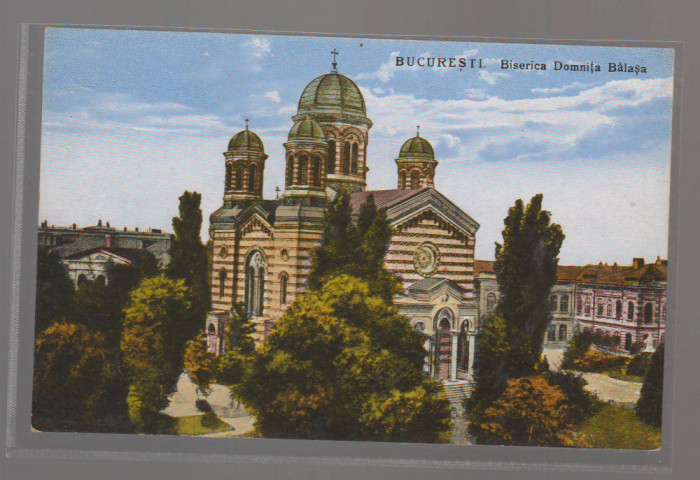 CPIB 20919 CARTE POSTALA - BUCURESTI. BISERICA DOMNITA BALASA ED LIBRARIEI UNION