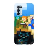 Husa compatibila cu Oppo A55, Viceversa, model Warden Fight Minecraft, Silicon, TPU, Transparent, Carcasa