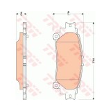 Set placute frana Trw GDB3497, parte montare : punte spate