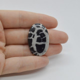 Cabochon septaria negru 34x22x4mm c19, Stonemania Bijou