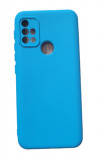 Husa silicon antisoc cu microfibra in interior Motorola Moto G30 Albastru, Alt model telefon Huawei