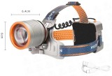 Lanternă frontală multifuncțională, echipată cu LED de 60W și acumulator Li-Ion incarcare USB
