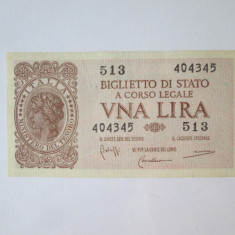 Italia 1 Lira 1944 în stare foarte bună