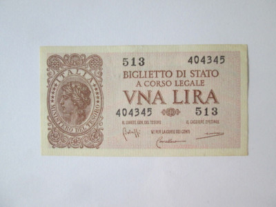 Italia 1 Lira 1944 &amp;icirc;n stare foarte bună foto