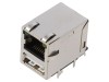 ADAM TECH Conector RJ45 USB A Ecranat cu LED, Montare PCB 90&deg;, THT, Pini 8, MTJ-USB-88JX1-FS-PG-LH-M41C