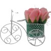 Aranjament floral deosebit 3 trandafiri bicicleta, flori de sapun,