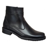 Ghete barbati casual, din piele naturala, cu fermoar, imblanite, Y044N