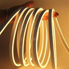 Furtun luminos LED neon flexibil, lumineaza alb cald, lungime 2 metri foto
