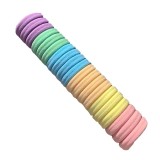 Cumpara ieftin Set 20 elastice pentru par, culori roz , galben , portocaliu , bleu , verde menta , mov , material premium din elastan, rezistent, elastic si delicat