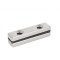 Set placuta magnetica din neodim cu ghidaj pentru surub, 40 x 10 x 5 mm, 2 elemente, Geko G02423