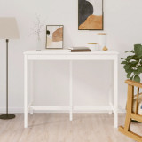 Gossi masa de bar, alb, 140x80x110 cm, lemn masiv de pin