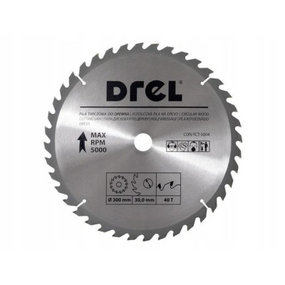 Disc circular vidia, 40 dinti, 300 mm, Drel foto