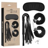 INTENSE - FETISH EROTIC PLAYSET 1 WITH HANDCUFFS, BLIND MASK AND FLOGGER, INTENSE FETISH